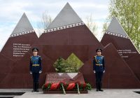 Ржевде кыргызстандык жоокерлерге арналган мемориал ачылды. Сүрөт